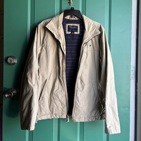 American Eagle small men’s khaki jacket *two spots see photos* - Picture 1 of 6